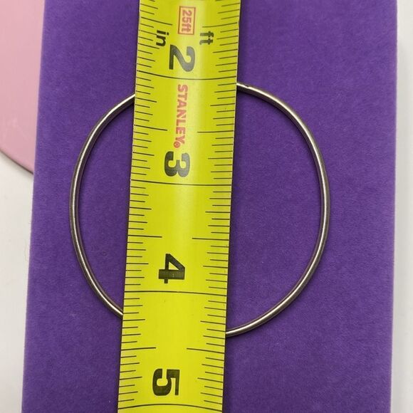 💛 Vintage 925 Diamond Cut Bangle Bracelet - Picture 3 of 6